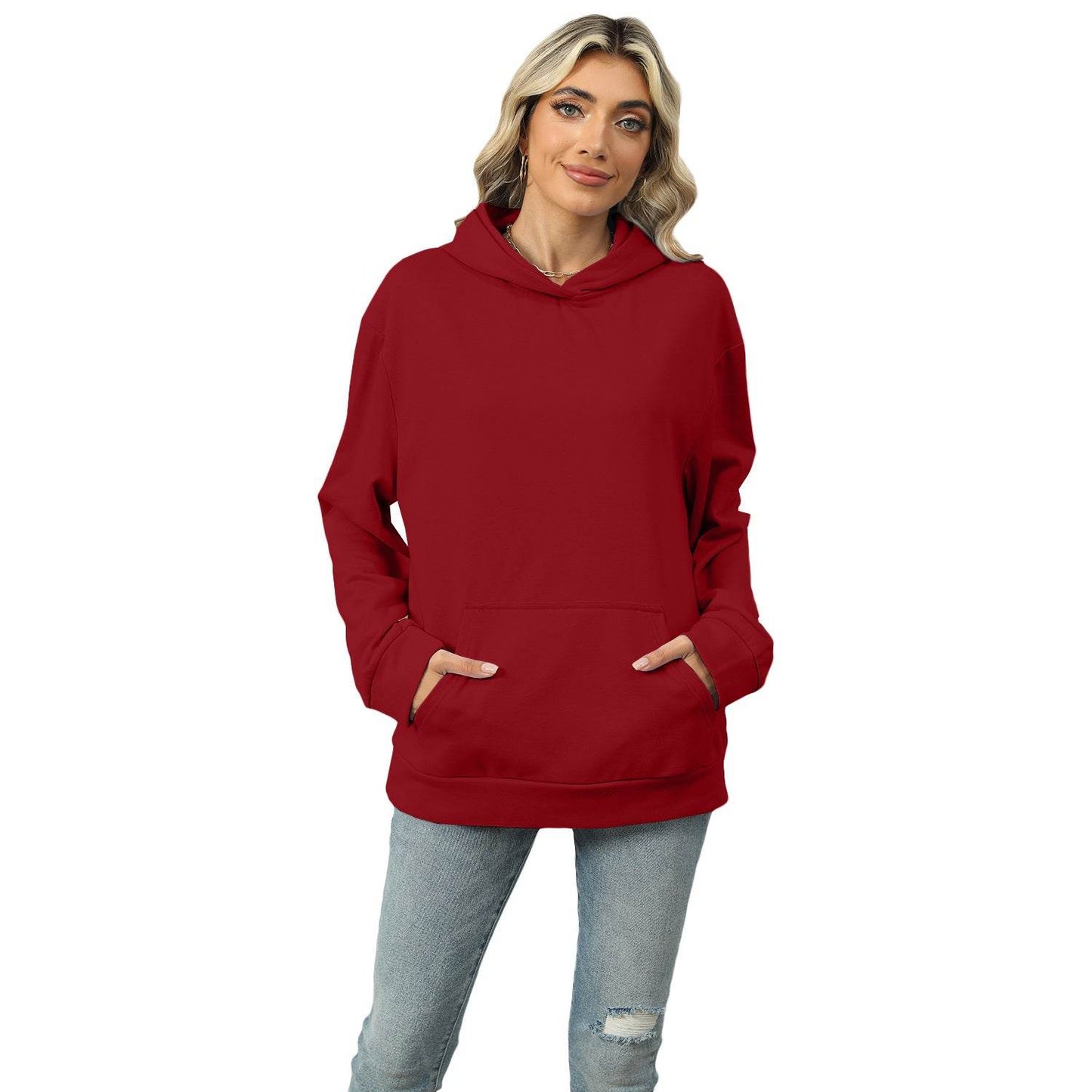 Casual Hooded Pocket Sweatshirt Women - terrifictrend