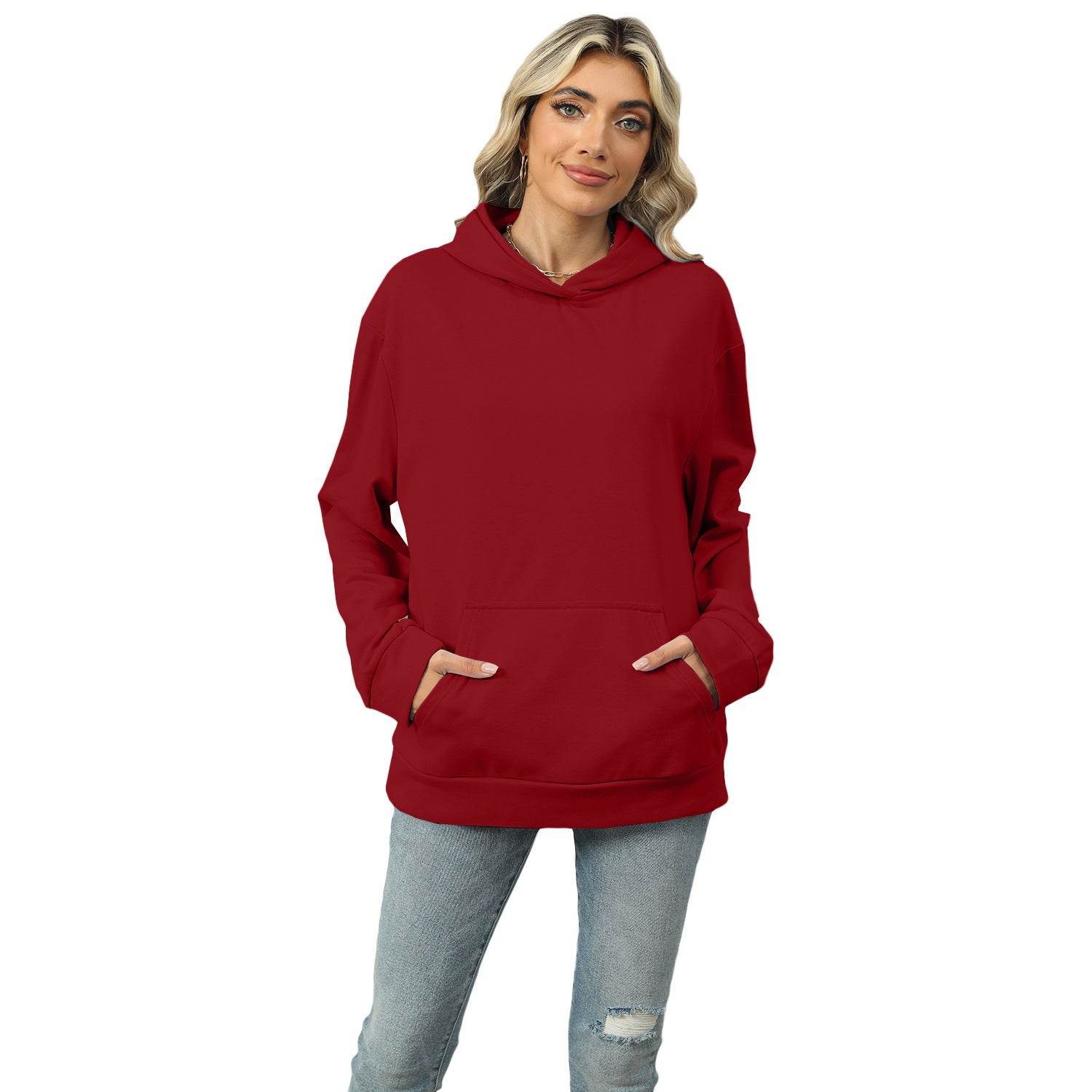 Casual Hooded Pocket Sweatshirt Women - terrifictrend