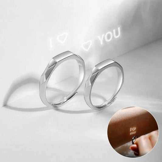 S925 Sterling Silver Rings By Light Reflect Show Surprise Love Pattern Surface Hidden New Jewelry Romantic Party Gift Wedding Engagement - terrifictrend