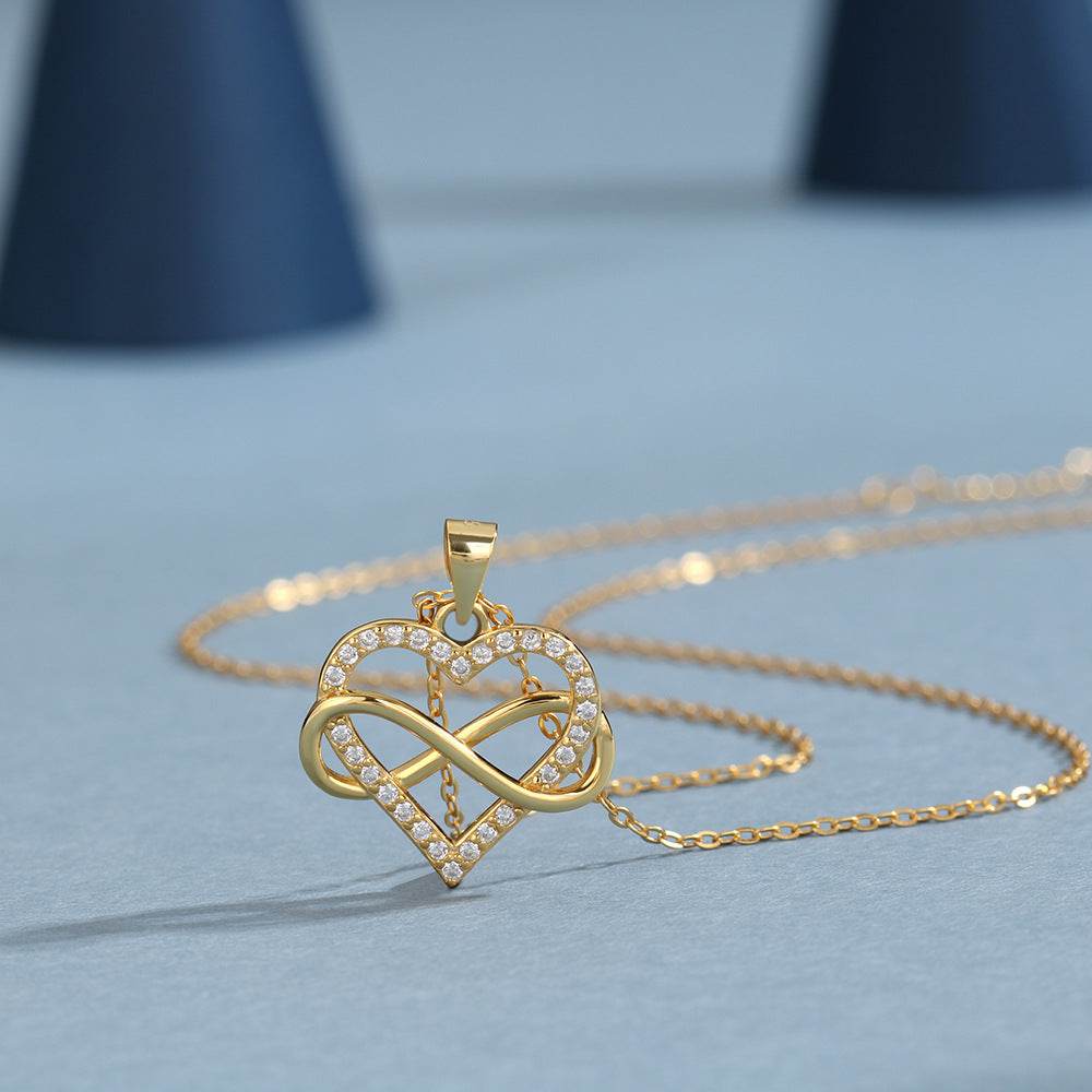 Unlimited Love Necklace Women Wrapped Love Valentine's Day Gifts All Match High-grade Can Not Be Dropped Collarbone Chain - terrifictrend