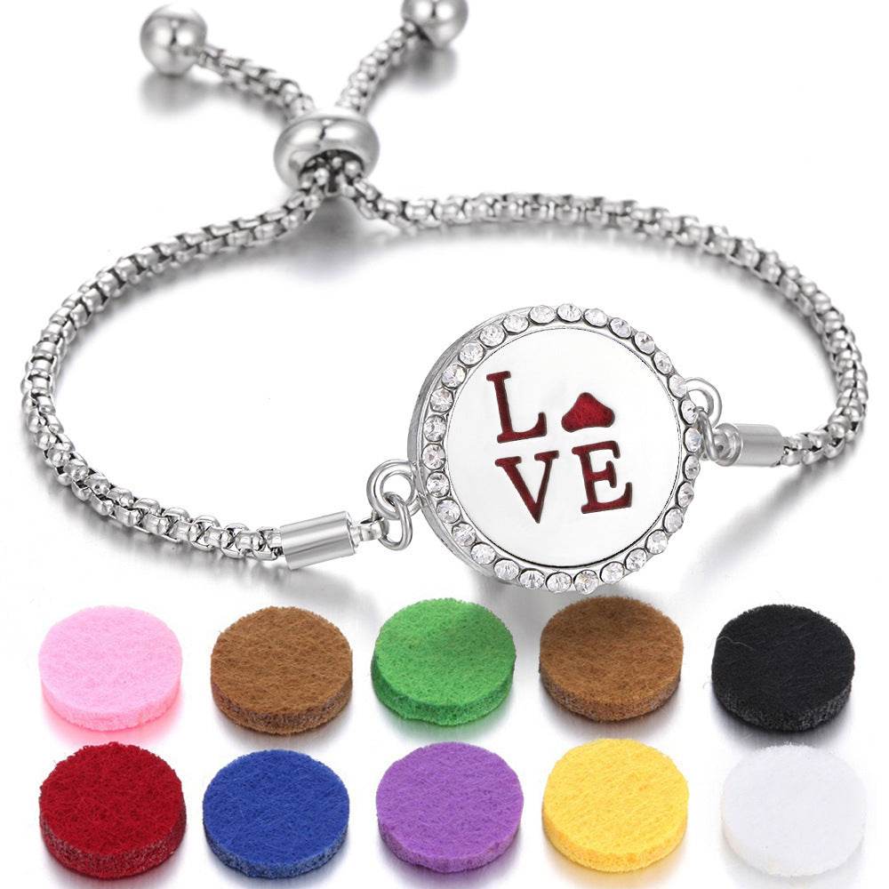 2024 New Kaleidoscope Aromatherapy Bracelet Perfume Essential Oil Diffuser Locket Bracelet Charms Women Aroma Diffuser Jewelry - terrifictrend