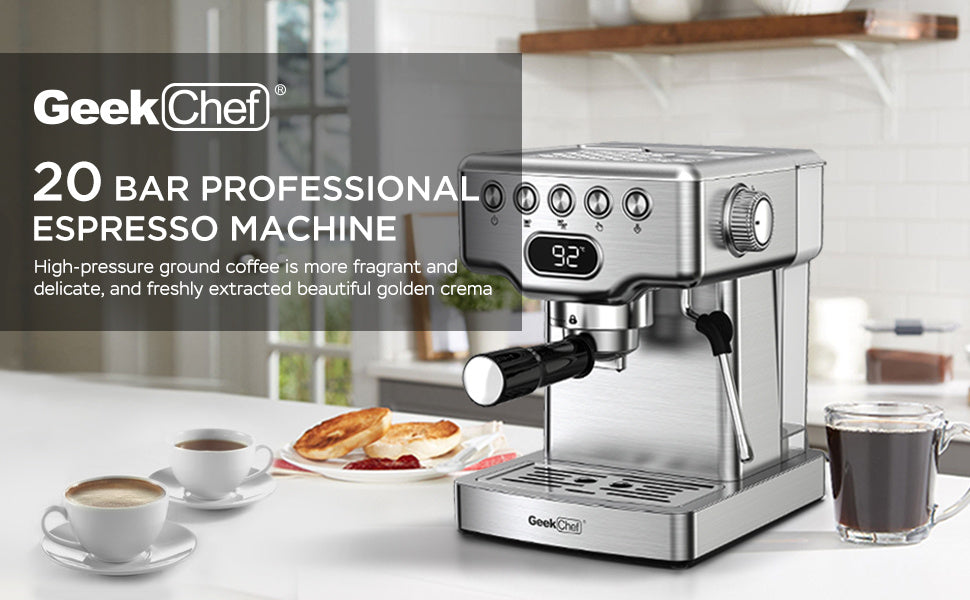 "Geek Chef Espresso Machine 20 Bar"