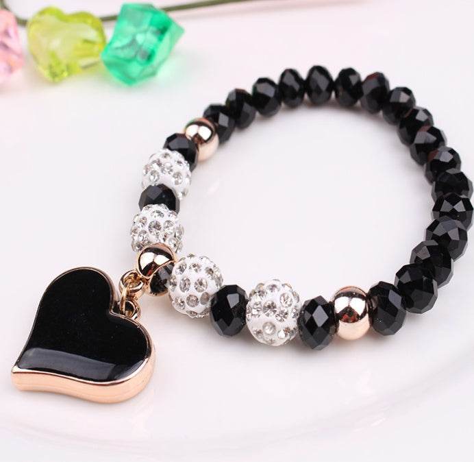 Elastic Crystal Bracelet & Bangle Heart Bracelets - terrifictrend