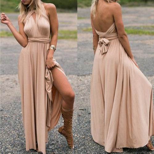Women's Sexy Long Party Dress Club Floor-Length Summer Backless Bandage Maxi Dress Multiway Bridesmaids Boho Women Dress Vestidos - terrifictrend