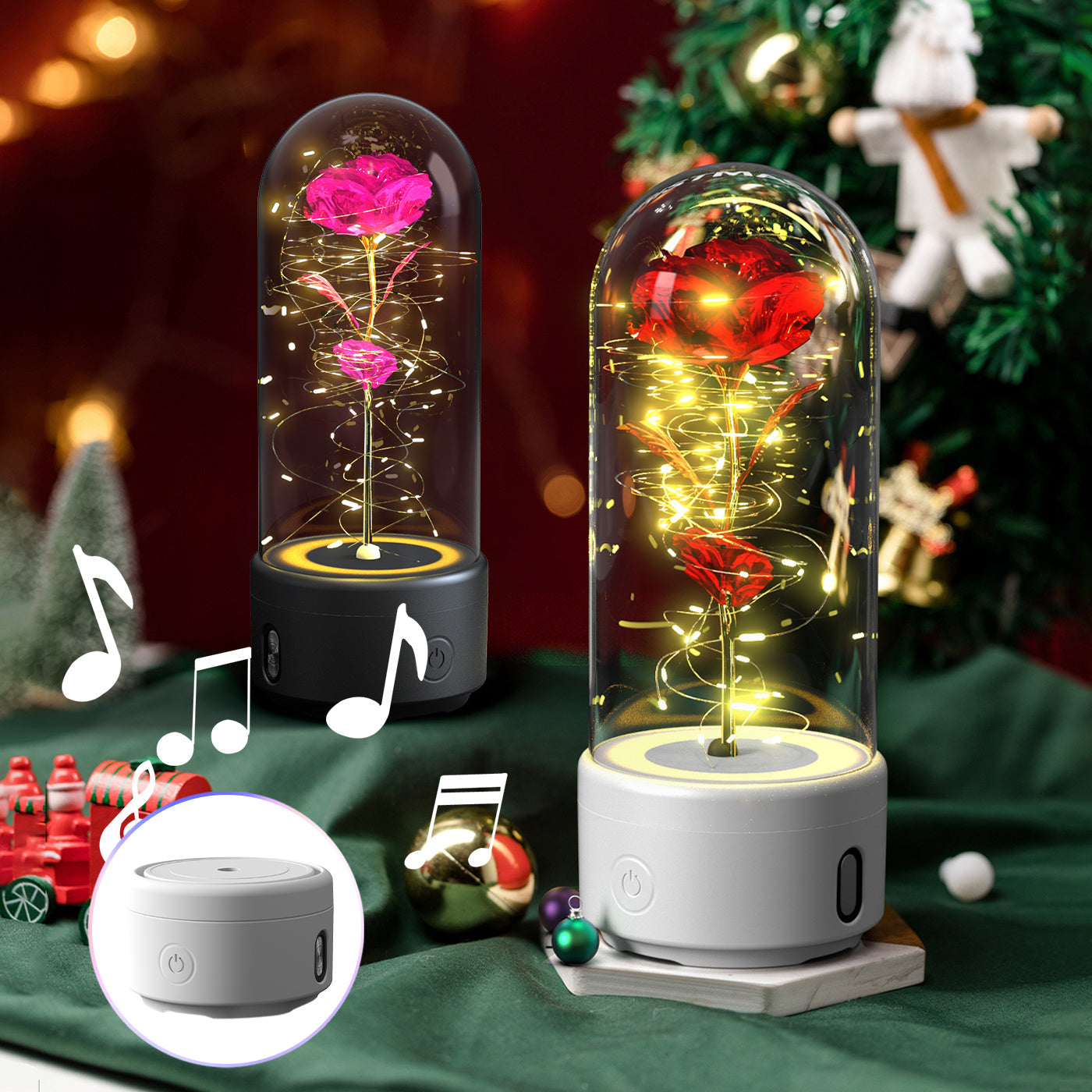"2-in-1 Rose LED Light Speaker"