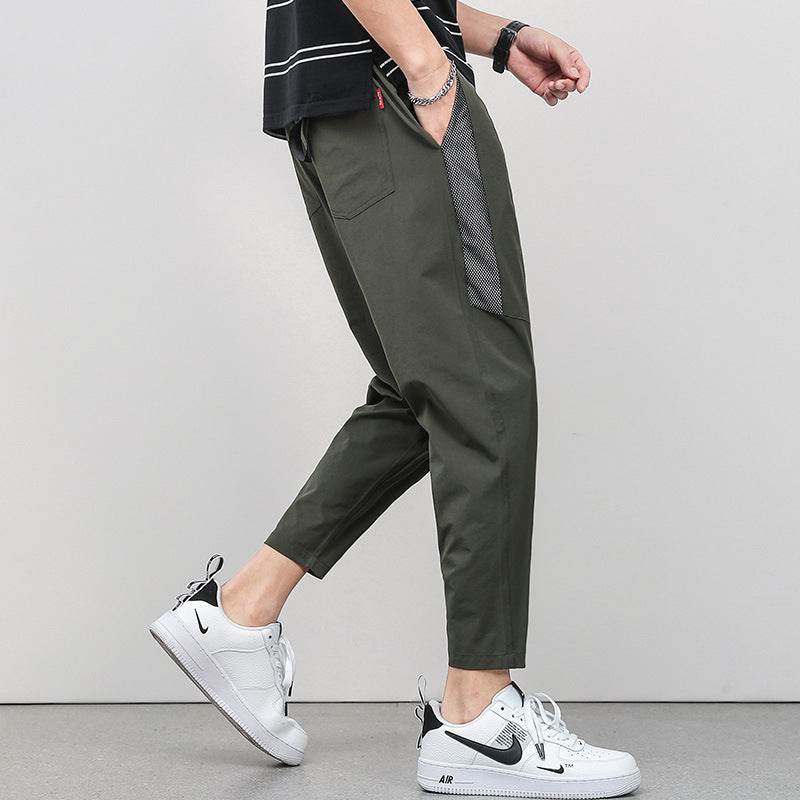 Cropped Thin Casual Drawstring Tappered Pants - terrifictrend