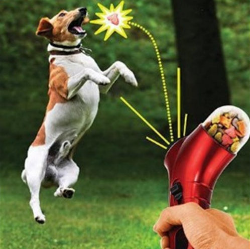 "Pet Food Catapult Feeder Toy"