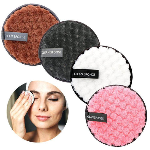 Pineapple Grid Cleansing Pad Round Water Cleansing Cotton Makeup Remover Puff - terrifictrend