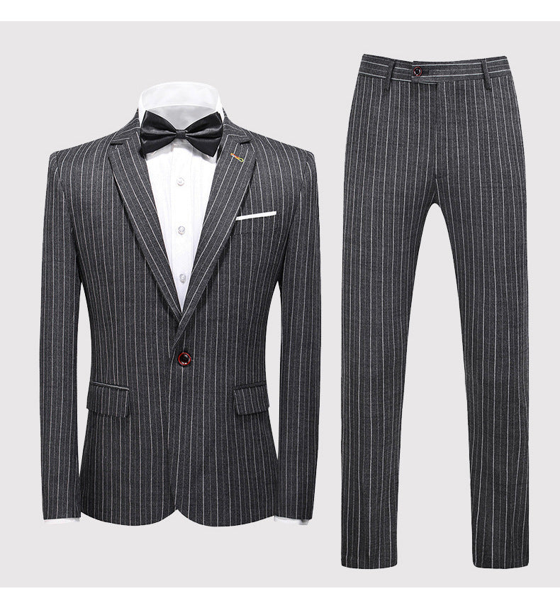 Men's Suits New Large Size Suit Wedding Suit Business Casual Blue Wedding Korean Slim Dress Cj