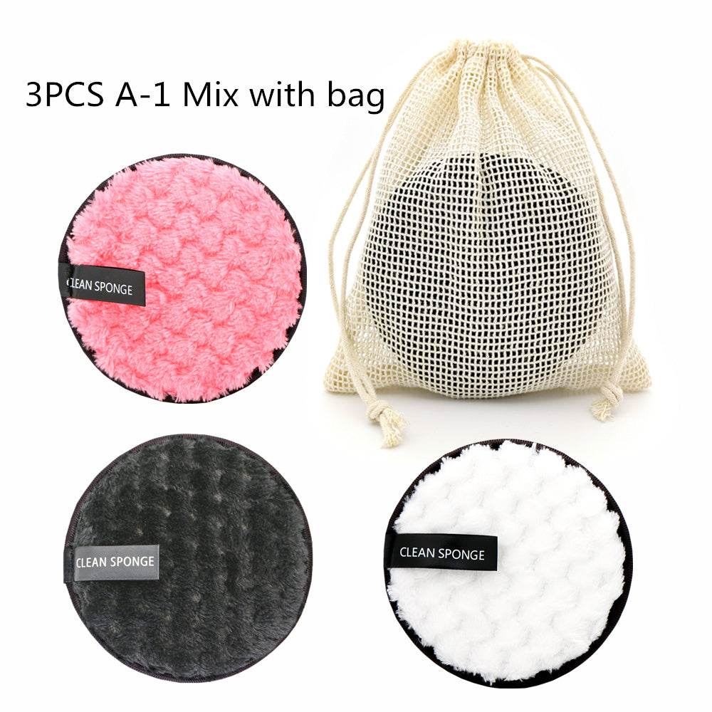 Pineapple Grid Cleansing Pad Round Water Cleansing Cotton Makeup Remover Puff - terrifictrend