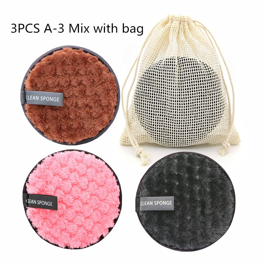 Pineapple Grid Cleansing Pad Round Water Cleansing Cotton Makeup Remover Puff - terrifictrend