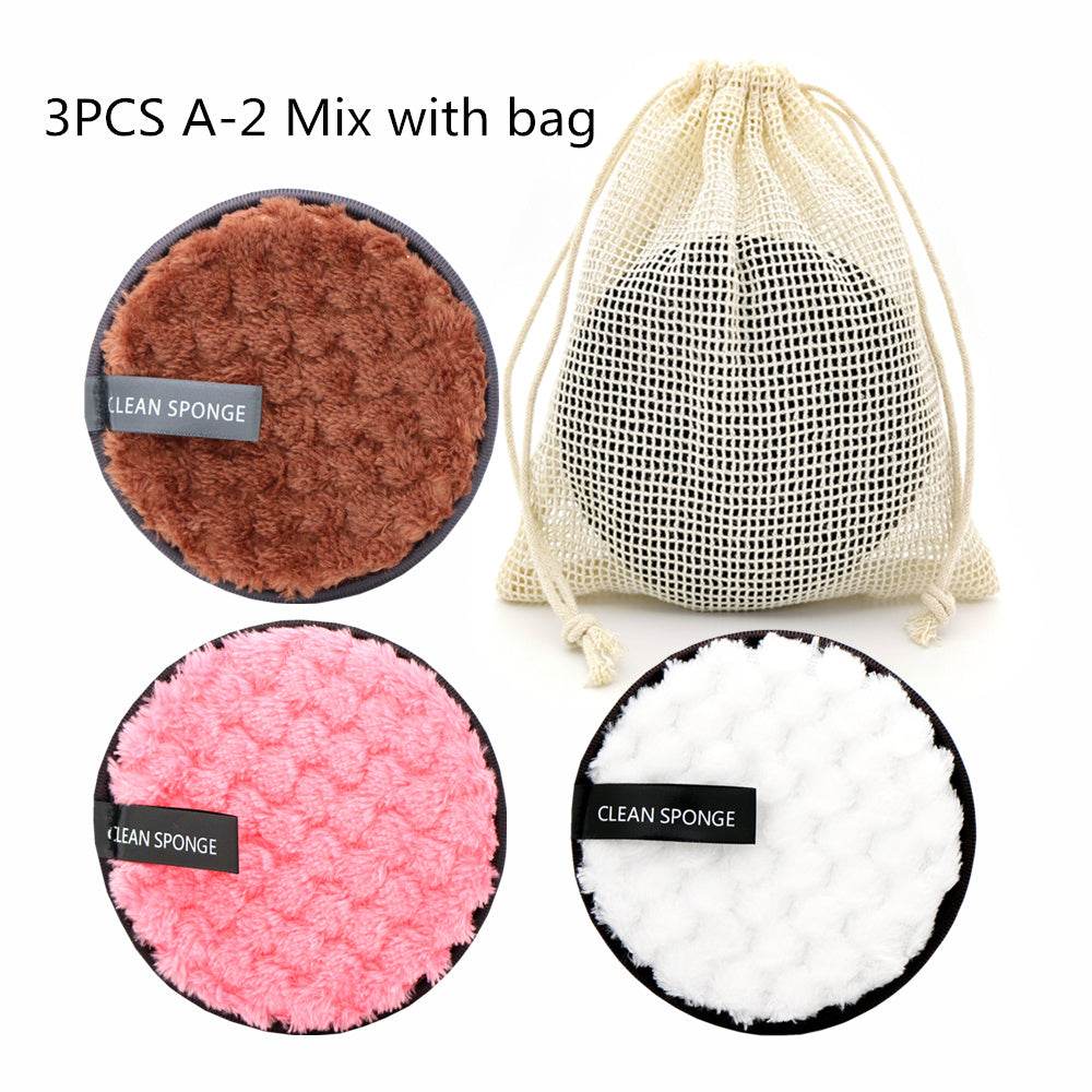 Pineapple Grid Cleansing Pad Round Water Cleansing Cotton Makeup Remover Puff - terrifictrend