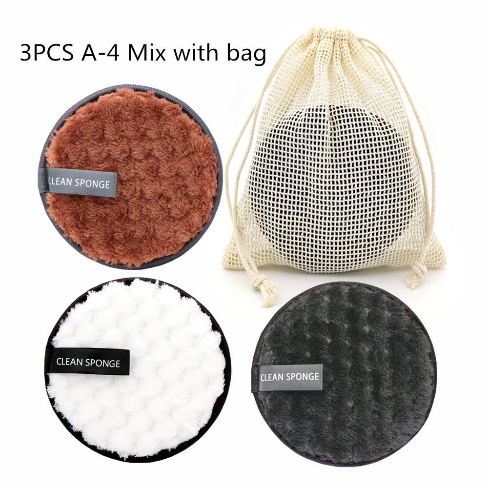 Pineapple Grid Cleansing Pad Round Water Cleansing Cotton Makeup Remover Puff - terrifictrend