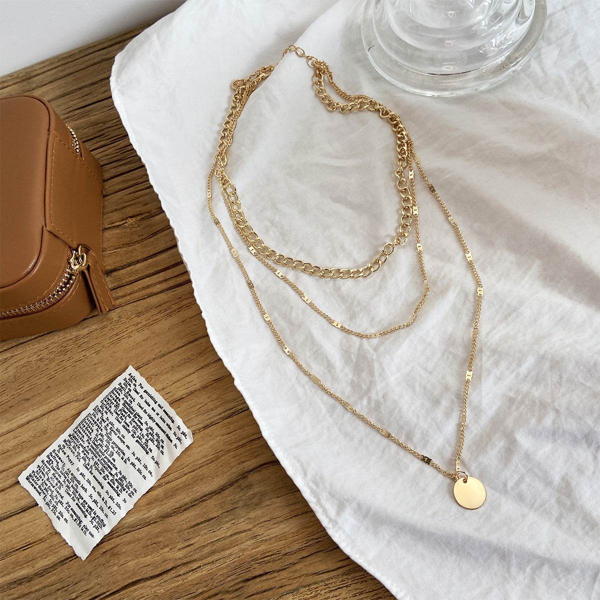 Women's Multilayer Necklace Ins Fashion Disc Pendant Clavicle Necklace Chains Personality Jewelry - terrifictrend