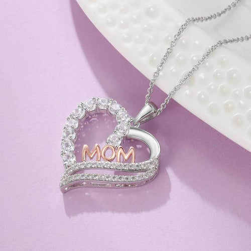 European And American Cross Border Jewelry Fashion Creative Mother'S Day Gift Mom Love Diamond Pendant Necklace Accessories - terrifictrend