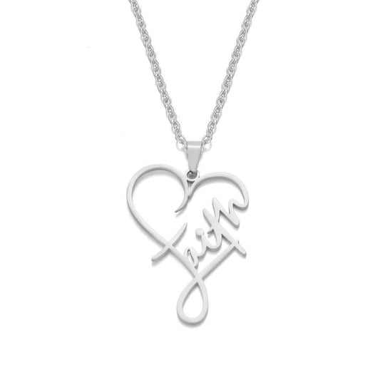 European And American Necklace Heart Of Faith Pendant - terrifictrend