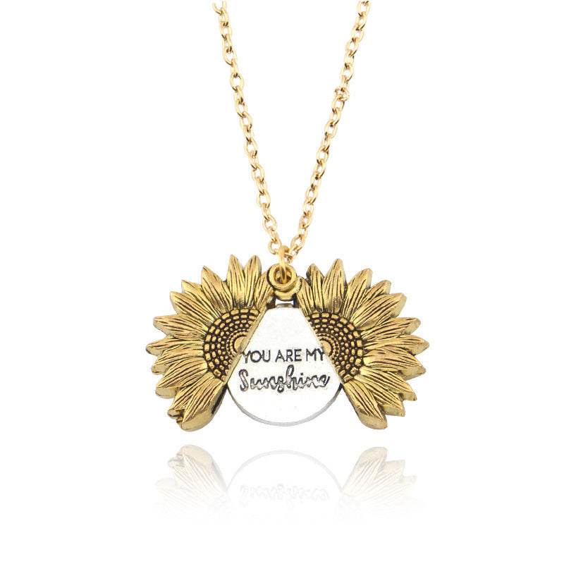 You Are My Sunshine Sunflower Necklace Women Men - terrifictrend