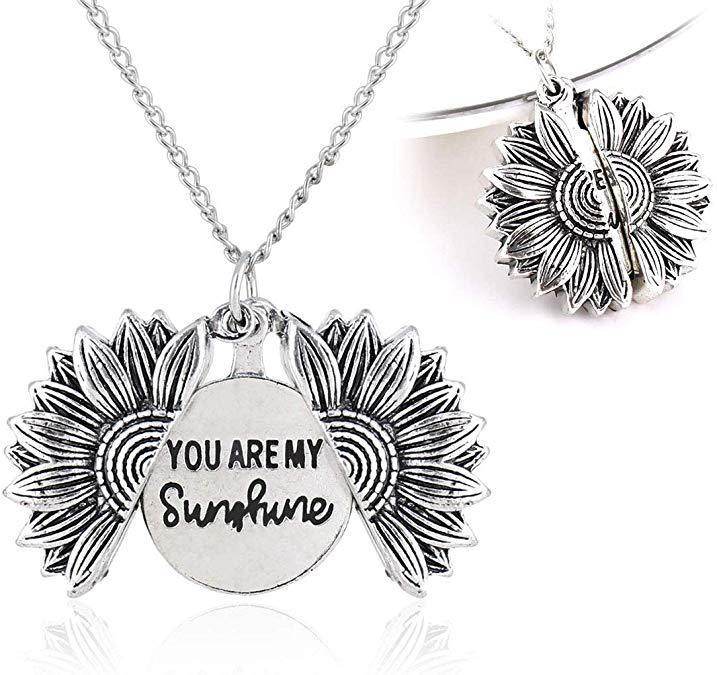 You Are My Sunshine Sunflower Necklace Women Men - terrifictrend
