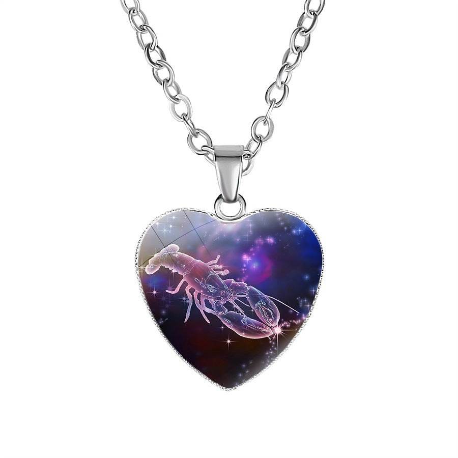 Women's Zodiac Heart Pendant Necklace - terrifictrend