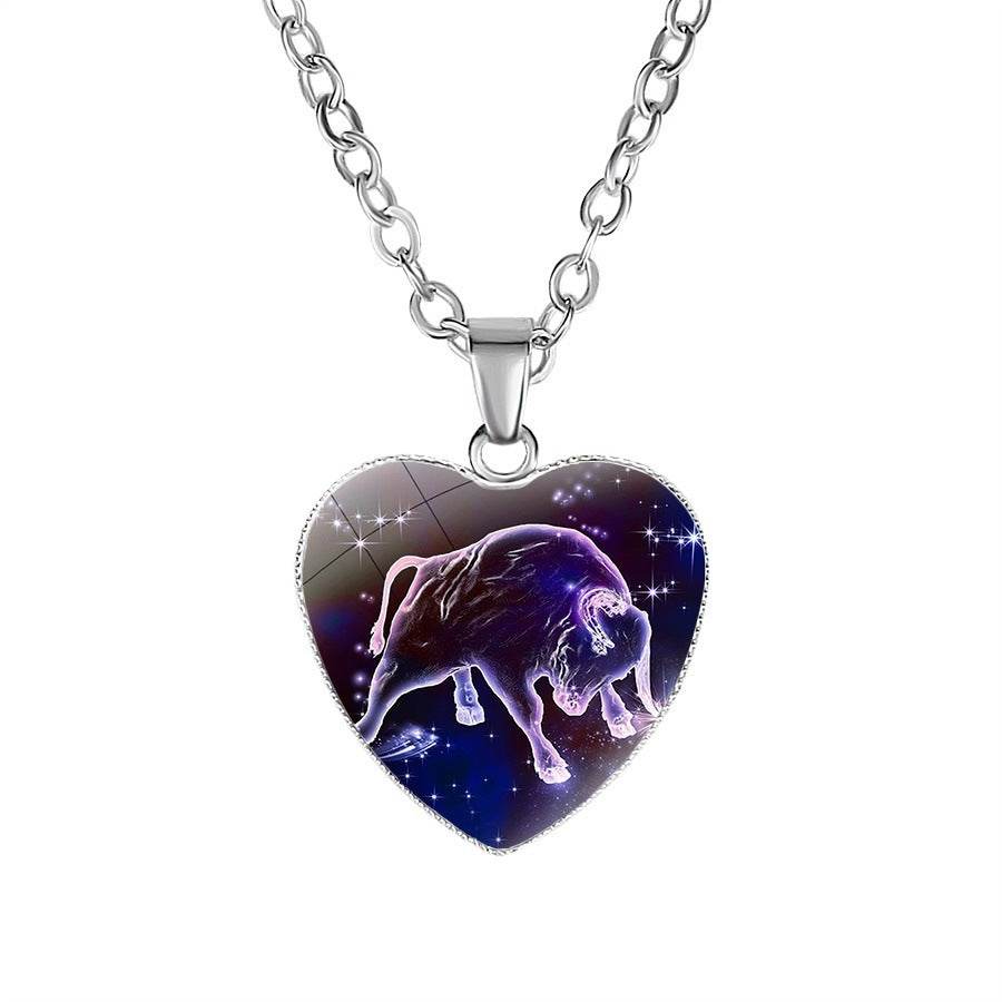 Women's Zodiac Heart Pendant Necklace - terrifictrend
