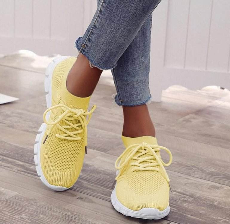 Flying Woven Mesh Women's Shoes Breathable Sneakers - terrifictrend