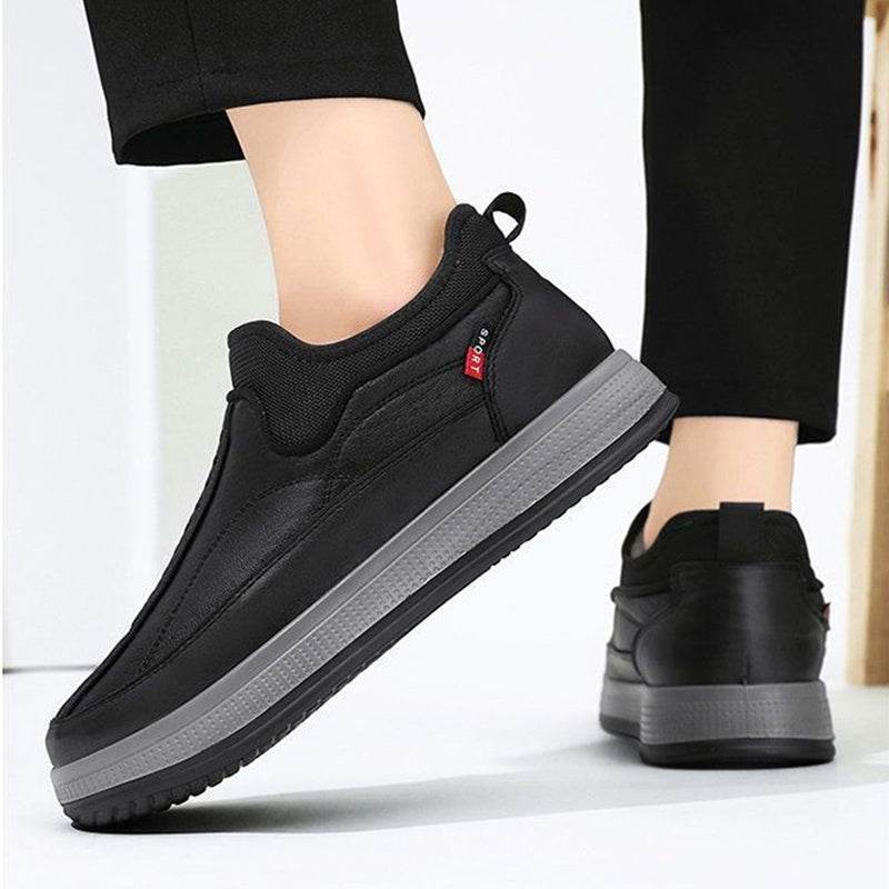 Winter Warm Fleece Snow Boots Round-toed Platform Ankle Boot Fashion Simple Non-slip Flat Cotton Shoes Men - terrifictrend