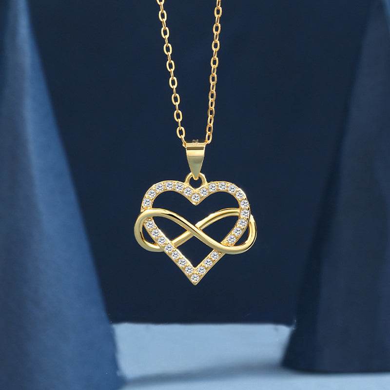 Unlimited Love Necklace Women Wrapped Love Valentine's Day Gifts All Match High-grade Can Not Be Dropped Collarbone Chain - terrifictrend