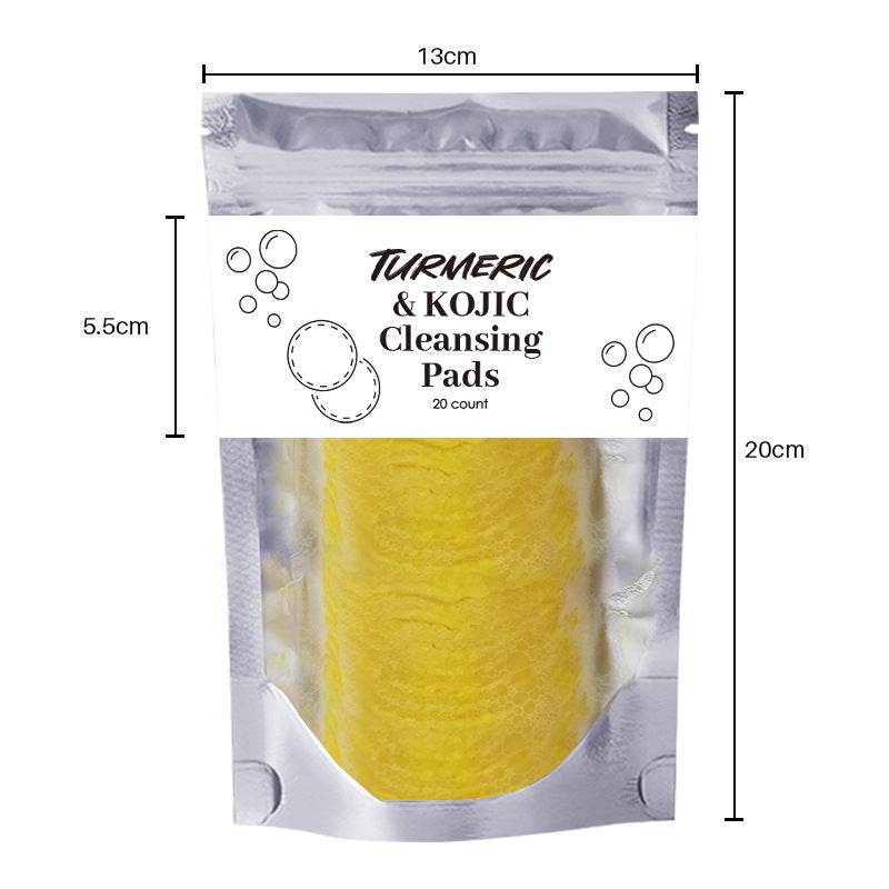 Turmeric Exfoliating Cleansing Pads Compressed Facial Sponges Skin Care Tools For Face Clogged Pores Excess Oil Cleansing - terrifictrend