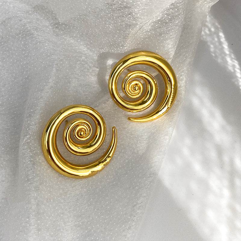Geometric Rotation 18K Gold Earrings - terrifictrend