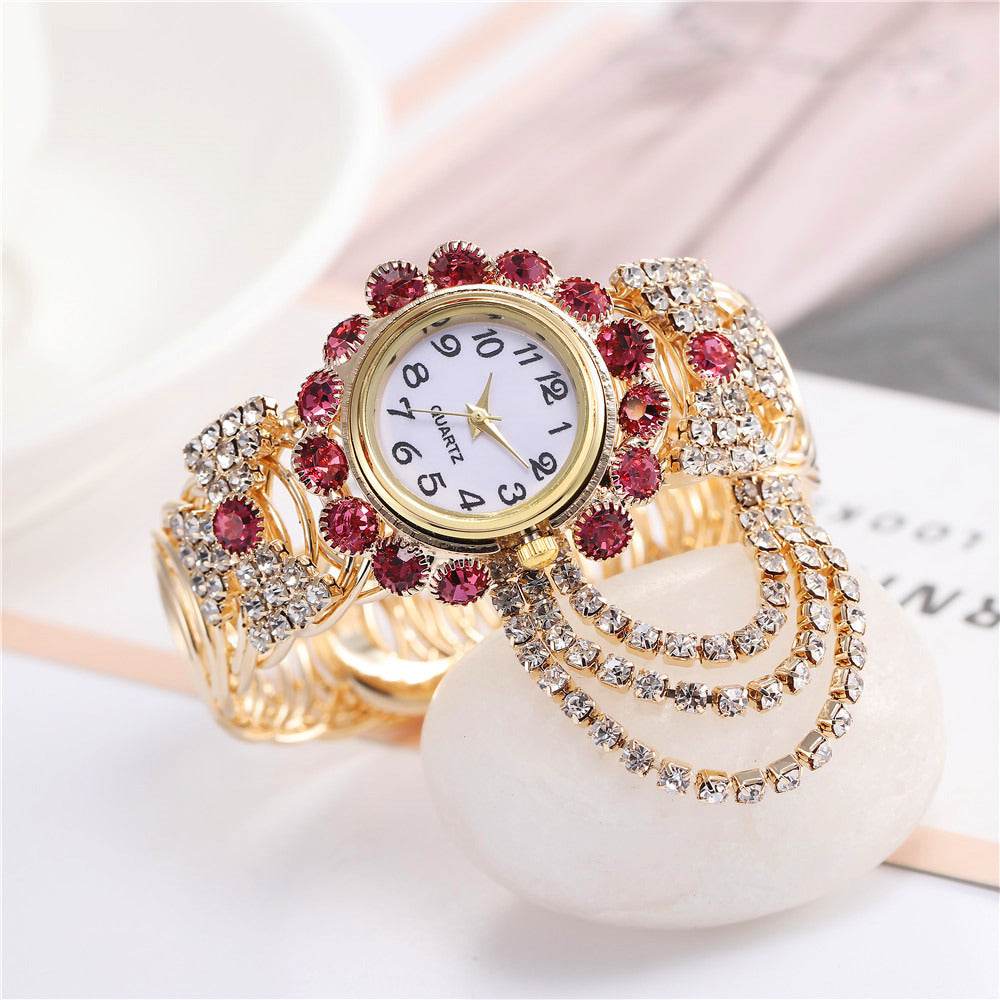 All-match Ladies Diamond Claw Chain Quartz Watch - terrifictrend