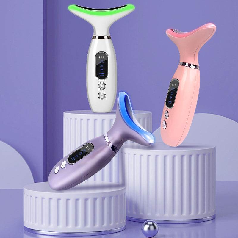 Neck Beauty Instrument Charging Color Light V Face Massage Instrument - terrifictrend