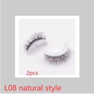 Reusable 3D Mink Lashes Natural False Eyelashes Self Adhesive Fake Glue Free Makeup Eyelash Extension Silk - terrifictrend