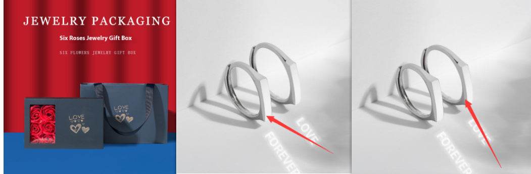 S925 Sterling Silver Rings By Light Reflect Show Surprise Love Pattern Surface Hidden New Jewelry Romantic Party Gift Wedding Engagement - terrifictrend