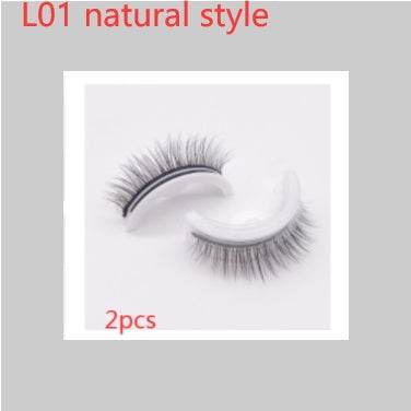Reusable 3D Mink Lashes Natural False Eyelashes Self Adhesive Fake Glue Free Makeup Eyelash Extension Silk - terrifictrend