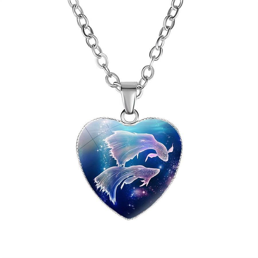 Women's Zodiac Heart Pendant Necklace - terrifictrend