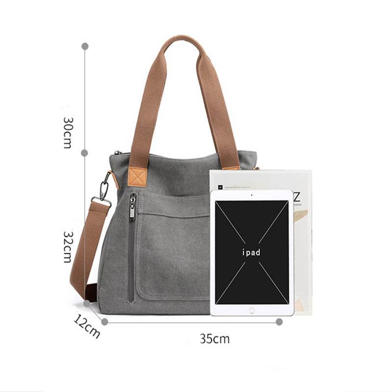 Women Totes All-match Portable Large-capacity Female Canvas Bag Female Casual Shoulder Bags - terrifictrend