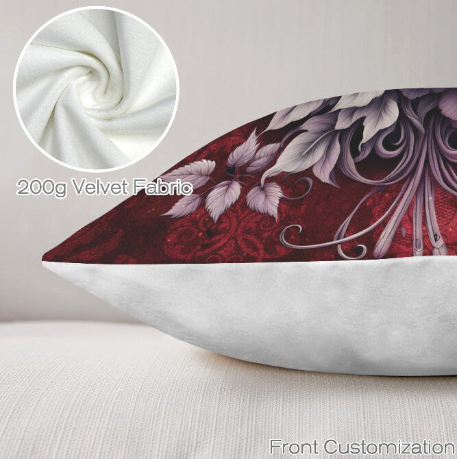 Gothic Damask Purple Bouquet Throw Pillow Cover Halloween Home Decor 18x18 Unbranded