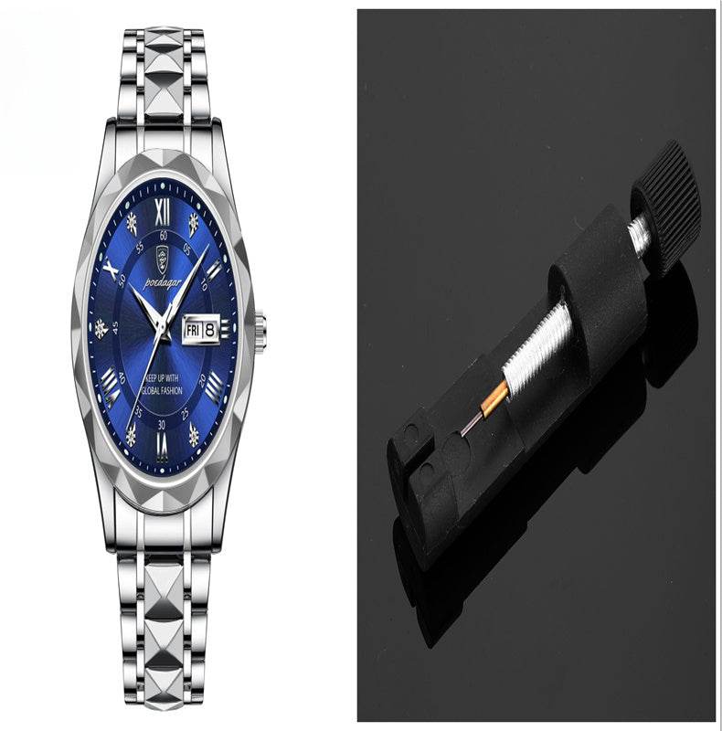 Men's Waterproof Double Calendar Luminous Quartz Watch - terrifictrend