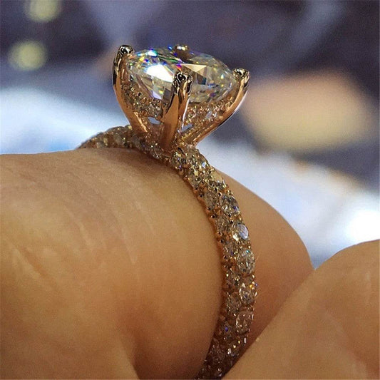 European and American fashion women's engagement diamond ring - terrifictrend
