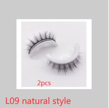 Reusable 3D Mink Lashes Natural False Eyelashes Self Adhesive Fake Glue Free Makeup Eyelash Extension Silk - terrifictrend