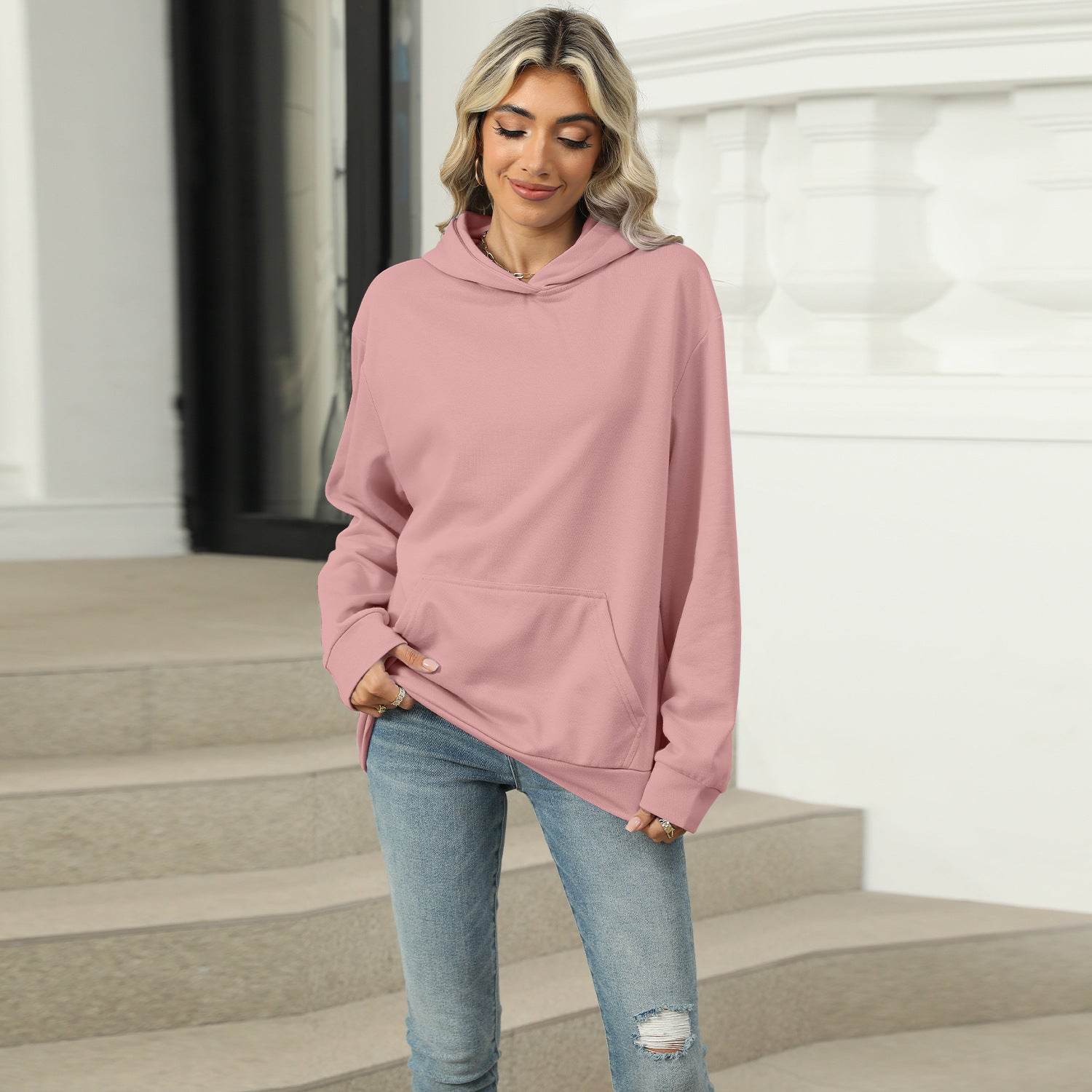 Casual Hooded Pocket Sweatshirt Women - terrifictrend