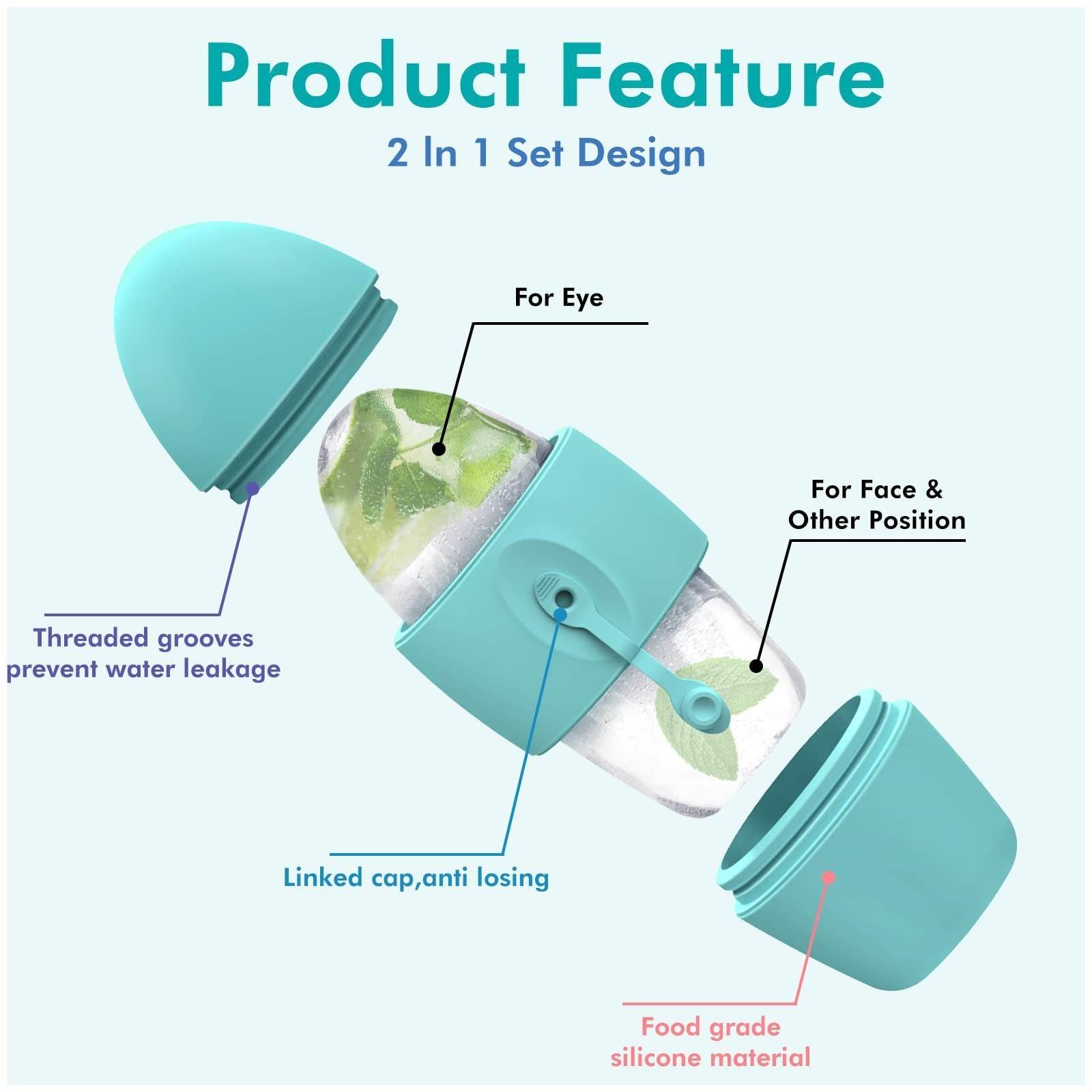 Silicone Ice Face Roller Contour Shrink Pores Remove Dark Circles Massage Skin Beauty Facial Roller For Eyes Neck Skin Care Tool - terrifictrend