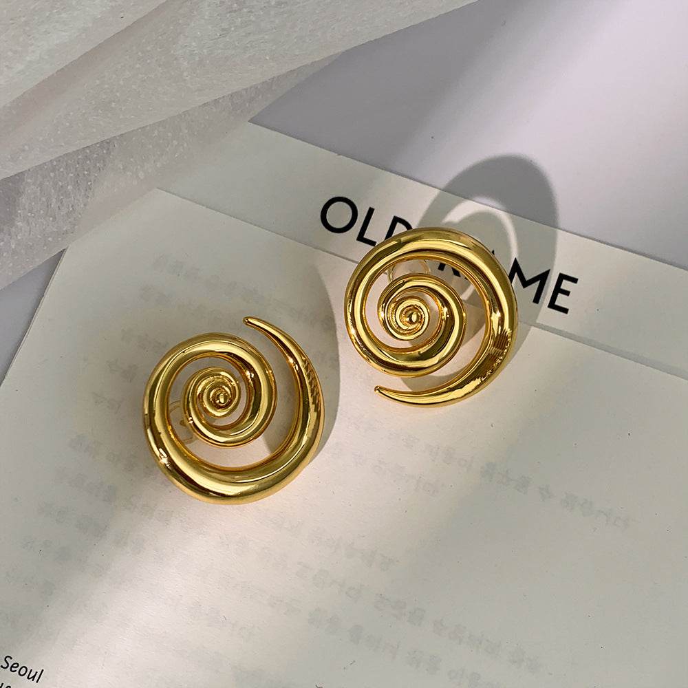 Geometric Rotation 18K Gold Earrings - terrifictrend