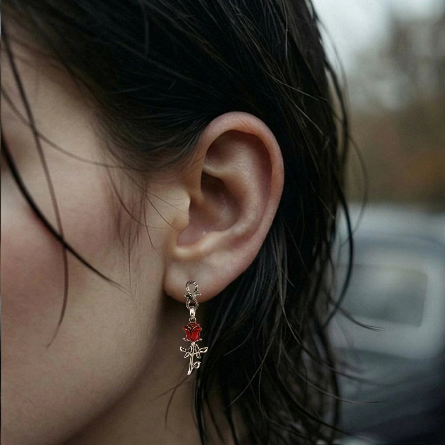 Serpent Rose Earrings terrifictrend