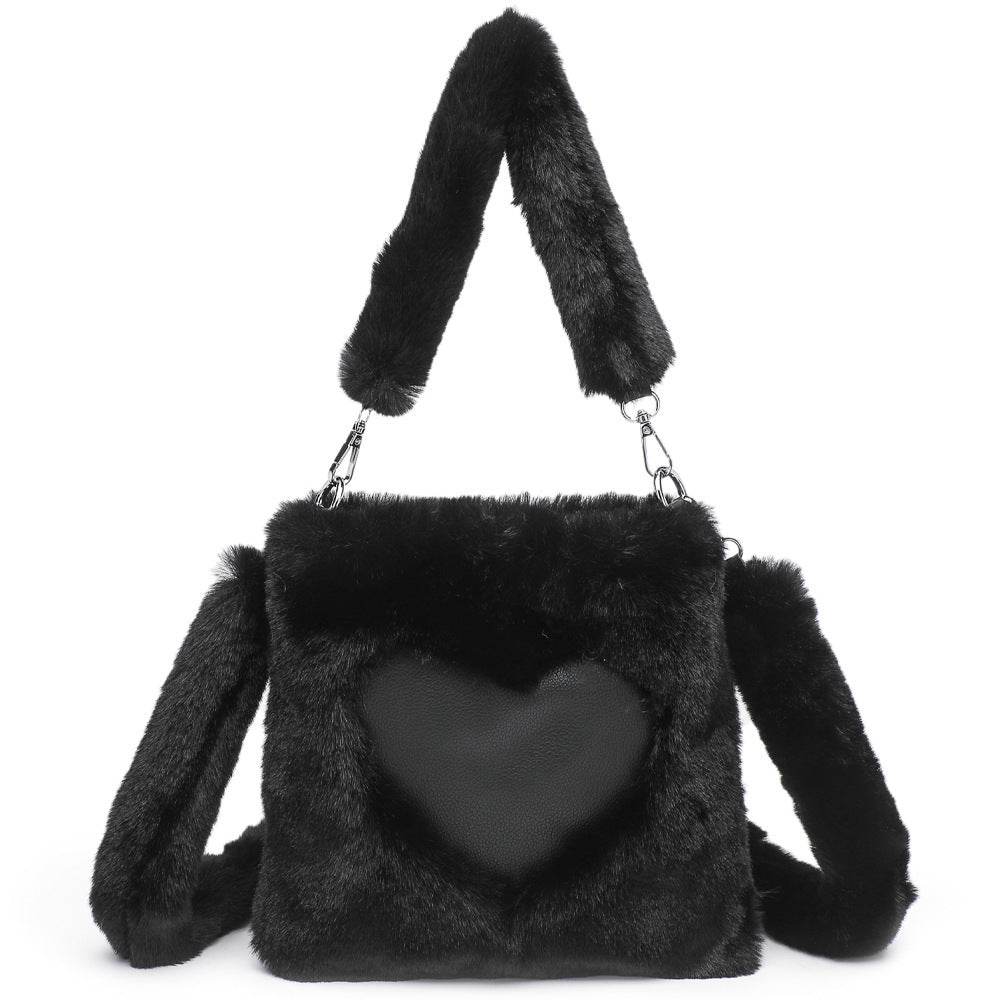 Women Fluffy Shoulder Bag Top-handle Bag Female Autumn Winter Handbag Plush Tote Girls Fashion Shopping Bags Handbags For Women - terrifictrend