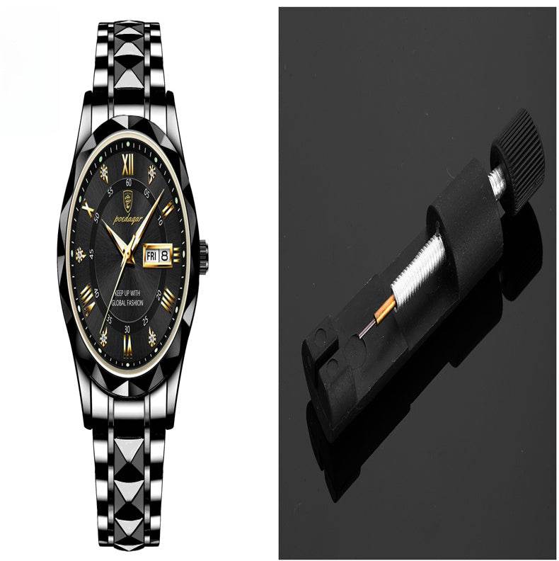 Men's Waterproof Double Calendar Luminous Quartz Watch - terrifictrend