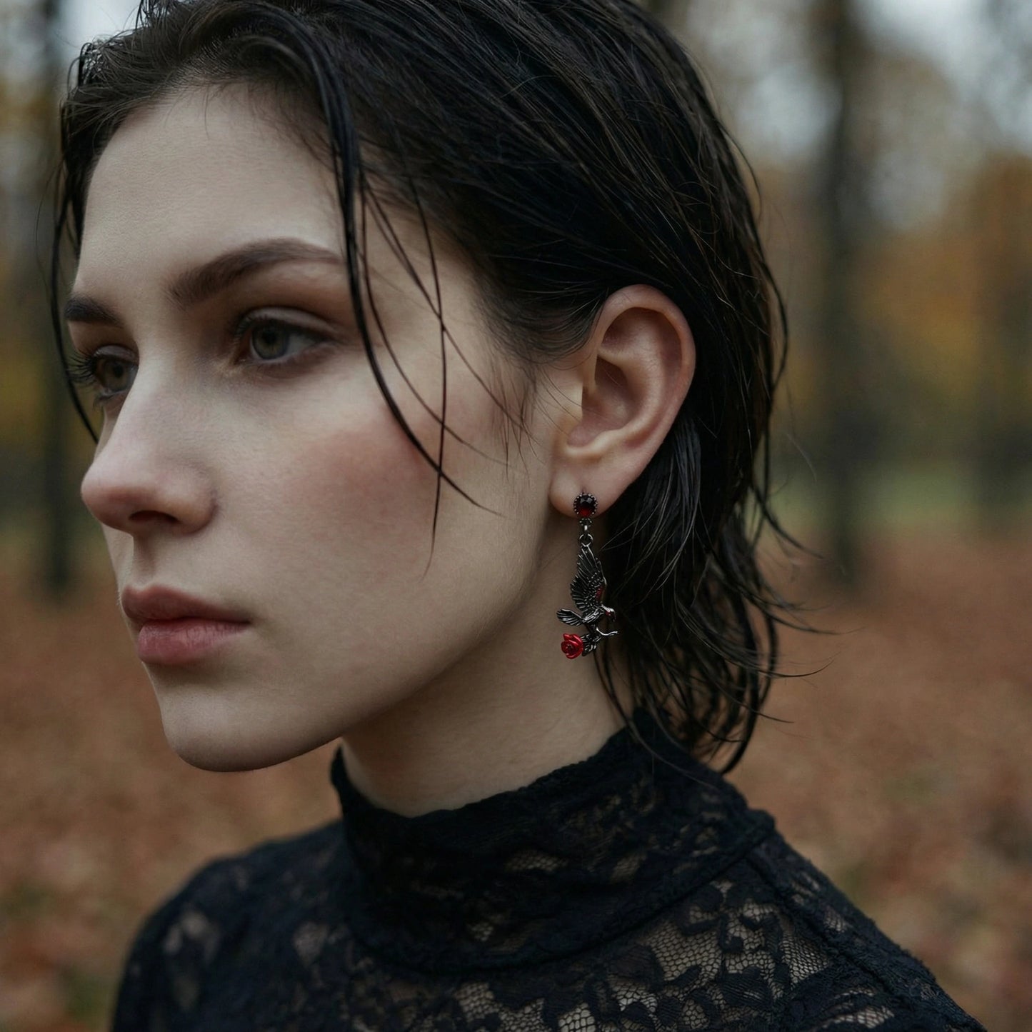Raven Rose Earrings terrifictrend