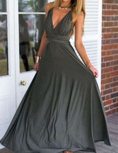 Women's Sexy Long Party Dress Club Floor-Length Summer Backless Bandage Maxi Dress Multiway Bridesmaids Boho Women Dress Vestidos - terrifictrend
