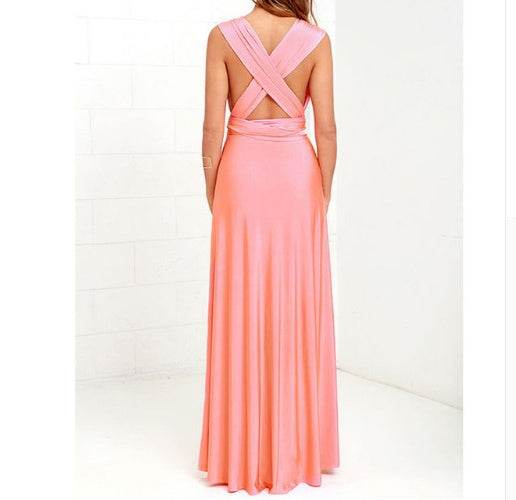 Women's Sexy Long Party Dress Club Floor-Length Summer Backless Bandage Maxi Dress Multiway Bridesmaids Boho Women Dress Vestidos - terrifictrend