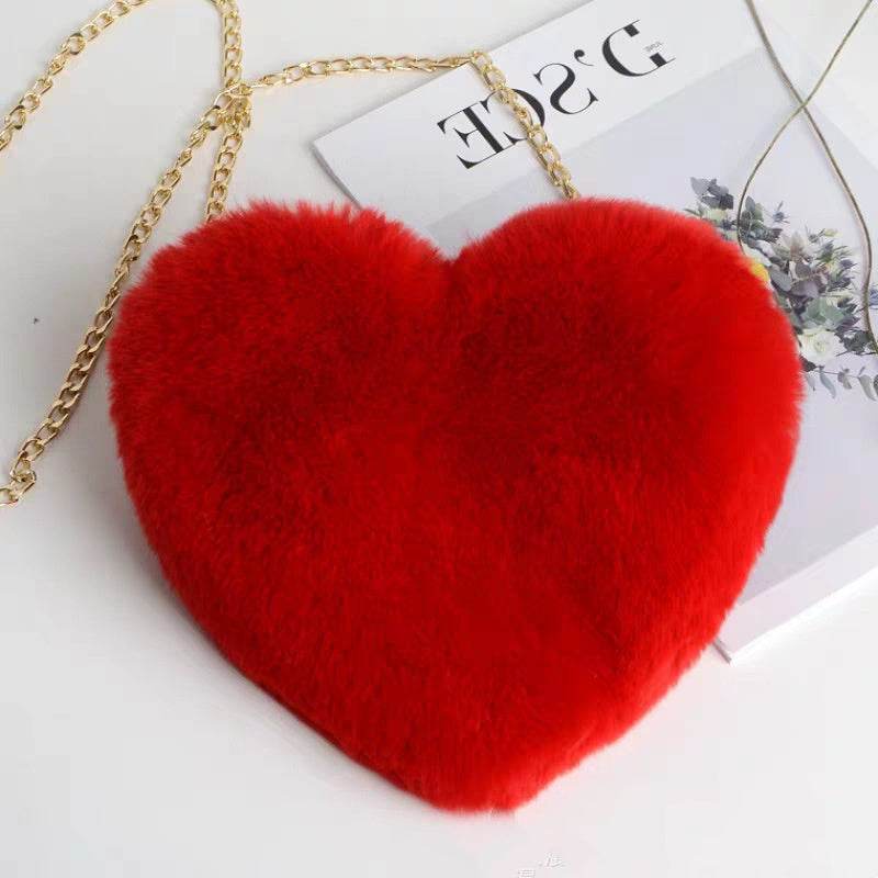 Love Bags For Women Plush Chain Shoulder Bags Valentine's Day Party Bag - terrifictrend